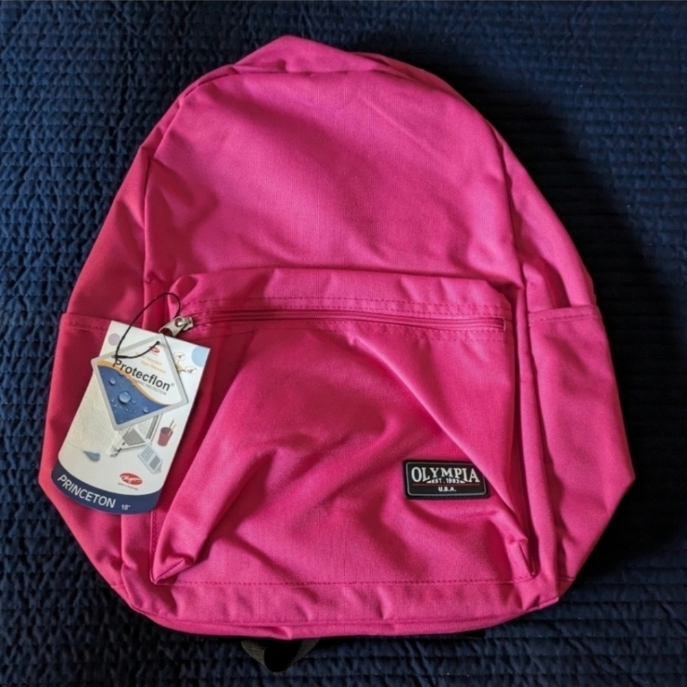 Olympia Princeton A 1010 Fuschia Pink Backpack Water Resistant 102025